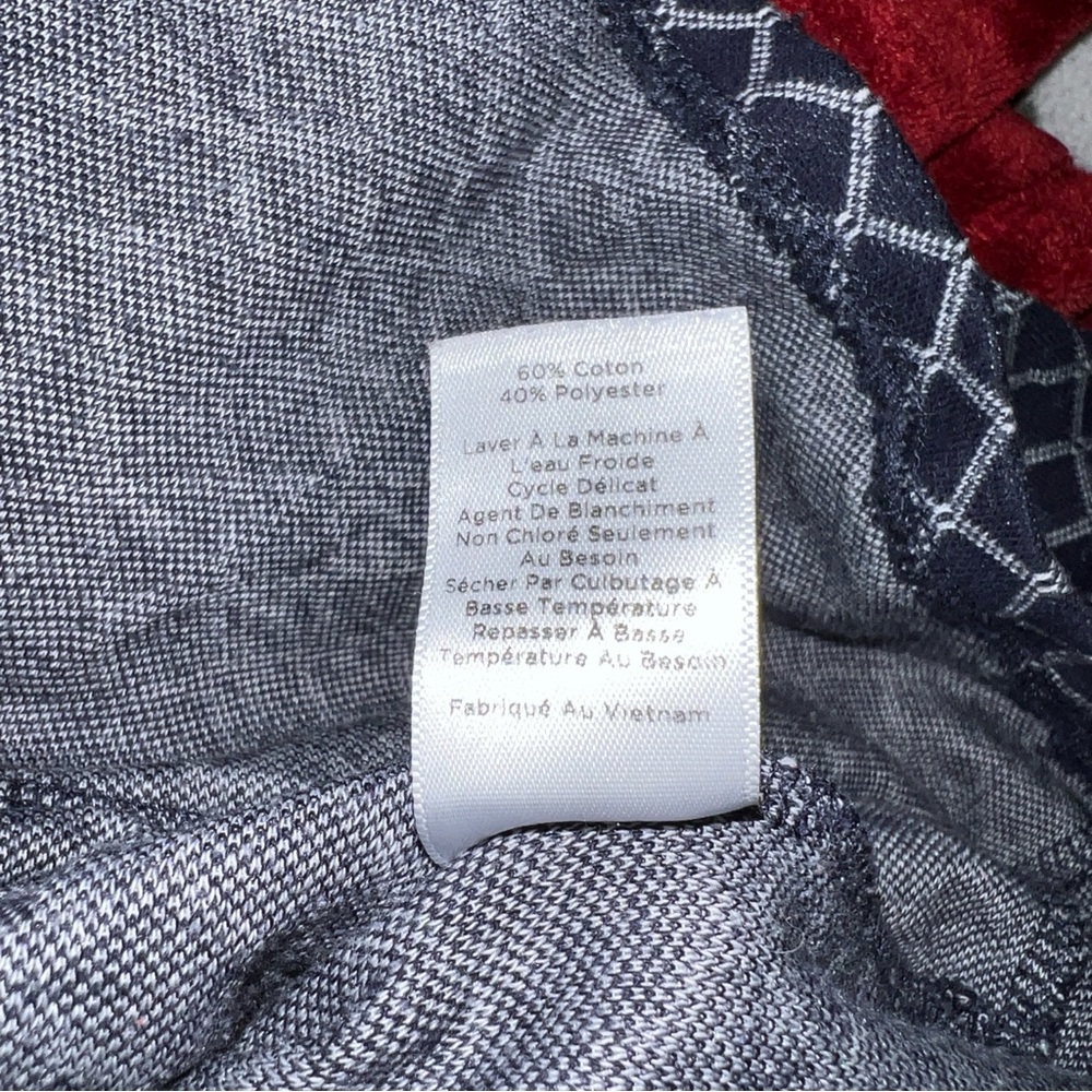 Talbots Navy and White Geometric Peplum Tunic - Picture 11 of 11